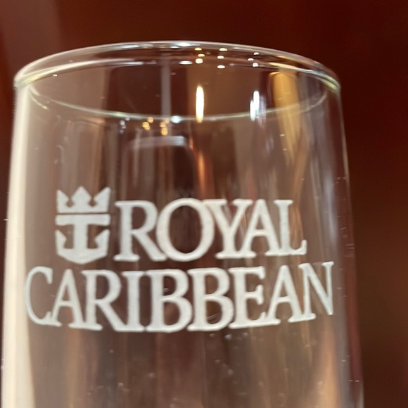 Two Royal Caribbean glass champagne flutes. - Picture 2 of 3